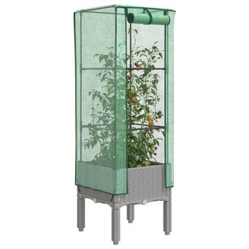 vidaXL Plantenbak verhoogd met kashoes 40x40x140 cm, Verzenden, Nieuw
