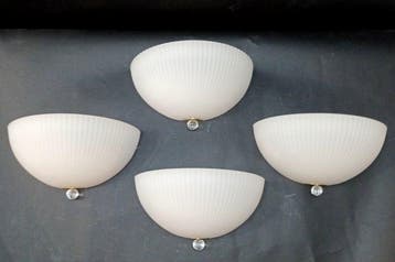 Wandlamp (4) - Glas, Antiek en Kunst