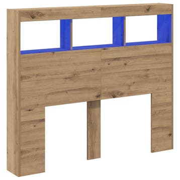 vidaXL Hoofdbord Artisan Eiken Bewerkt hout, Verzenden