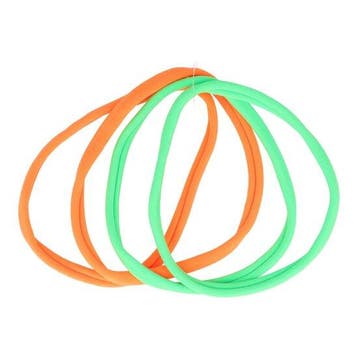 Haarband Sport 1cm - Endless Elastiek - Nylon - Groen Oranje, Nieuw