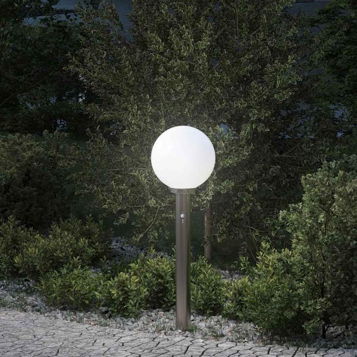 vidaXL Bolderverlichting met sensor 80 cm RVS IP44, Maison & Meubles, Lampes | Autre, Envoi