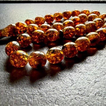 Chapelet en ambre baltique, perles de prière (tesbih),