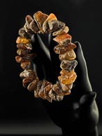 Ambre - Rustic Baltic Amber Stretch Bracelet – Large Natural