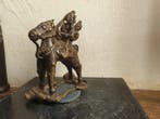 Khandoba (Shiva) en Parvati te paard - Brons - India -, Antiek en Kunst