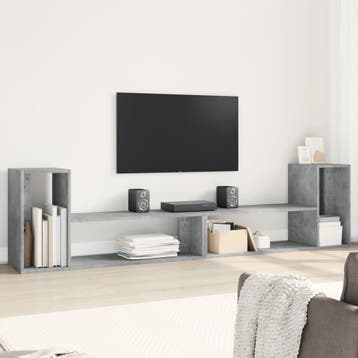 vidaXL Tv-meubelen 2 st 100x30x50 cm bewerkt hout betongrijs, Verzenden