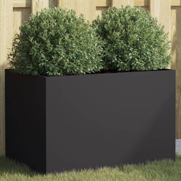 vidaXL Plantenbak 62x40x39 cm staal zwart, Verzenden, Nieuw