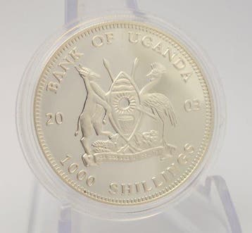 Ouganda. 1.000 Shilling 2003 Gorillas of Africa (Sans prix