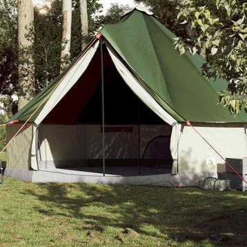 vidaXL Tipitent 10-persoons waterdicht groen, Caravans en Kamperen, Tenten, Verzenden, Nieuw
