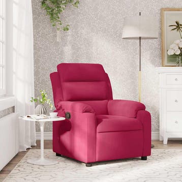 Verstelbare Fauteuil Fluweel | Tweede kansje, OP=OP, Verzenden, 75 tot 100 cm, Zo goed als nieuw, 75 tot 100 cm