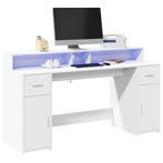 vidaXL Bureau met LED-verlichting 160x55x91 cm bewerkt hout, Huis en Inrichting, Verzenden, Nieuw