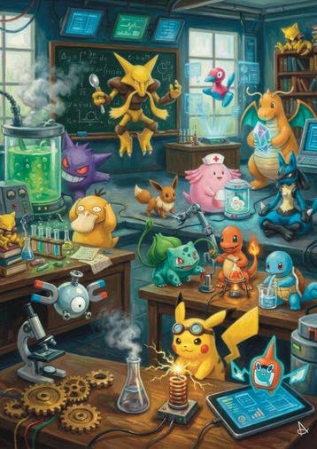 ANDSAL - Lot of 2 Pokémon Science Lab & Pikachu Fishing in, Nieuw