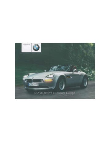 2002 BMW Z8 INSTRUCTIEBOEKJE DUITS