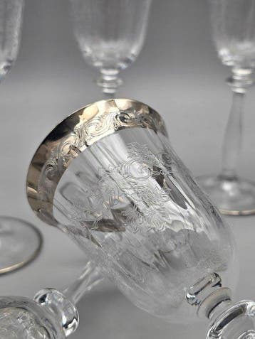 Cristalli Italiani CreArt - Wijnglas (6) - Kristal, platina