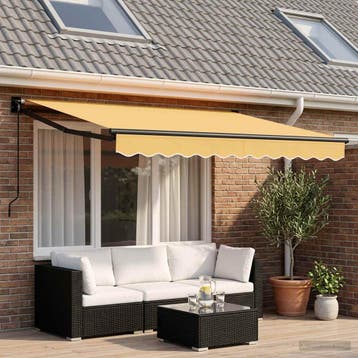 vidaXL Uitschuifbare luifel Zand 3,5 x 2,5 m, Verzenden