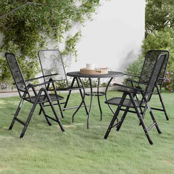 vidaXL 5-delige Tuinset metaalgaas antracietkleurig, Verzenden, Nieuw, Tuinset
