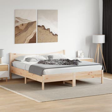 vidaXL Bedframe zonder matras massief grenenhout 180x200 cm, Huis en Inrichting, Verzenden, Nieuw