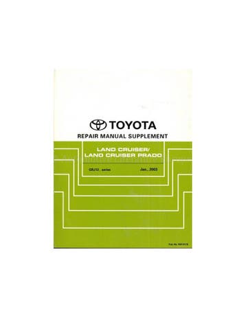 2003 TOYOTA LANDCRUISER (PRADO) WERKPLAATSHANDBOEK