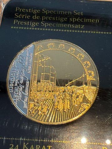 Noord-Ierland. Prestige Edelmetall Satz Titanic 24 Karat