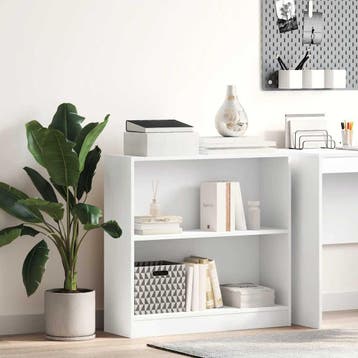 vidaXL Boekenkast 80x24x75 cm bewerkt hout wit, Verzenden, Nieuw