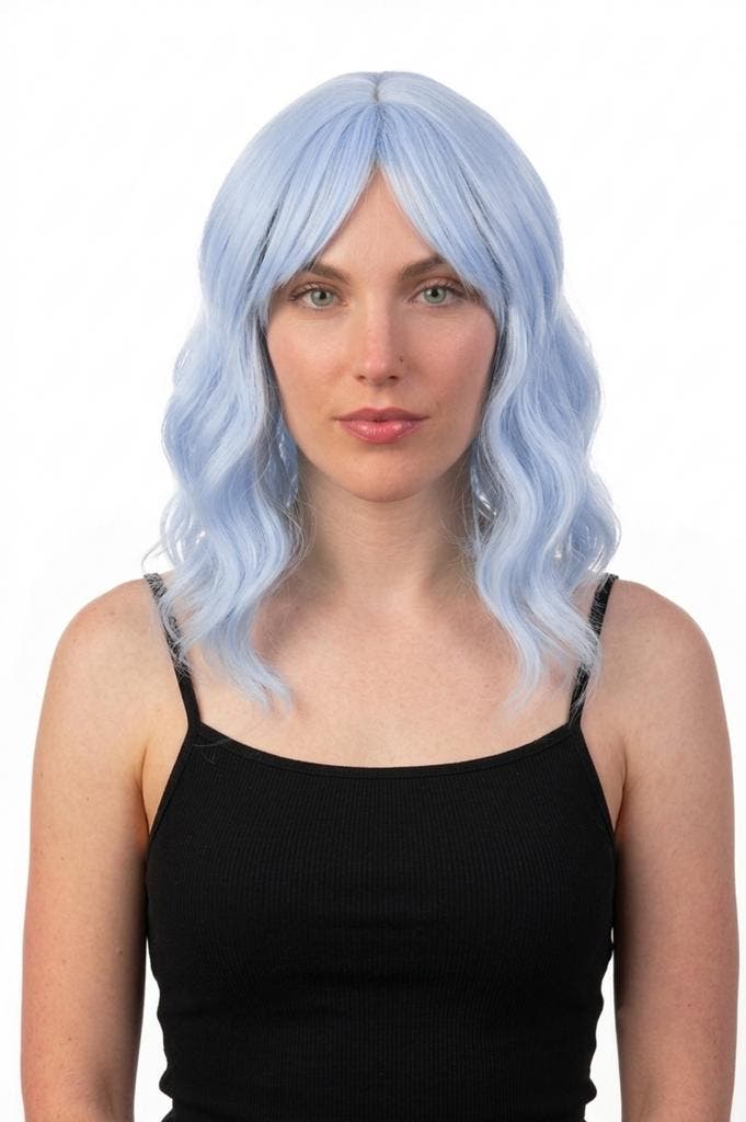 KIMU® Luxe Lichtblauwe Pruik Schouderlengte Schuine Pony Kru, Vêtements | Femmes, Costumes de carnaval & Vêtements de fête, Enlèvement ou Envoi