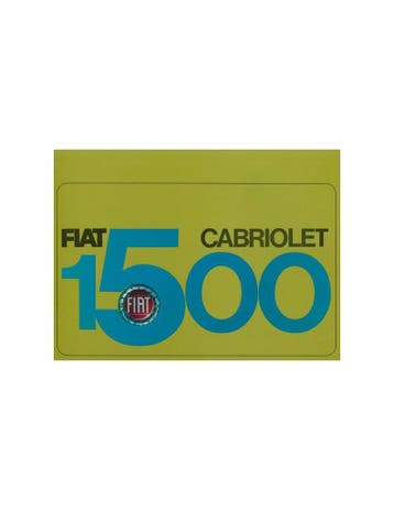 1965 FIAT 1500 CABRIOLET BROCHURE FRANS