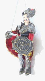 Figuur - Marionetta siciliana - Metaal, Hout