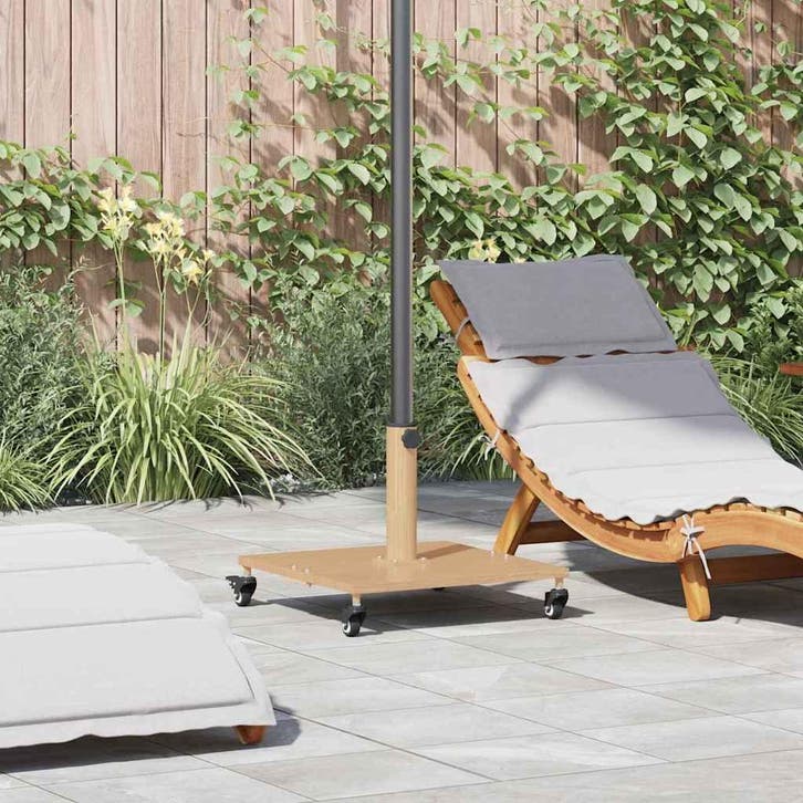 vidaXL Parasolvoet Licht Hout 45 x 45 x 31,5 cm, Jardin & Terrasse, Parasols, Envoi