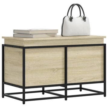 vidaXL Opbergbox met deksel 80x40x51,5 cm bewerkt hout, Doe-het-zelf en Bouw, Kratten en Dozen, Verzenden, Nieuw
