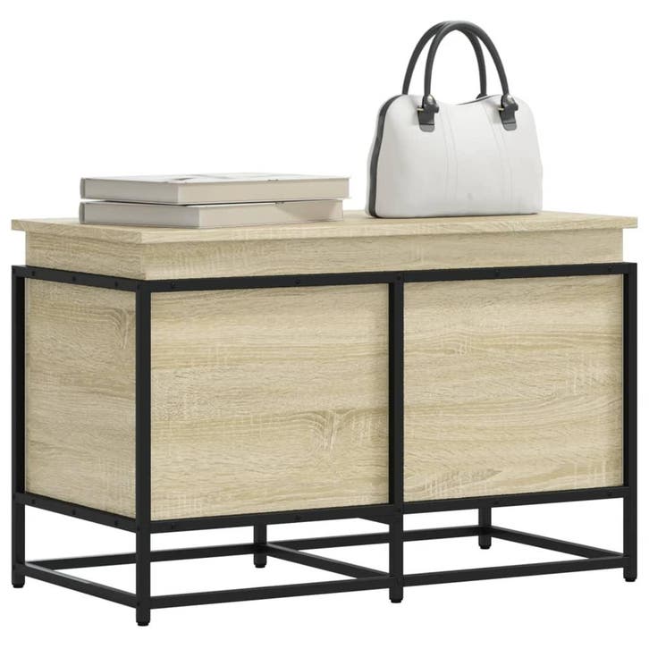 vidaXL Opbergbox met deksel 80x40x51,5 cm bewerkt hout, Doe-het-zelf en Bouw, Kratten en Dozen, Nieuw, Verzenden