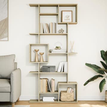 vidaXL Boekenkast 92x29x188 cm bewerkt hout sonoma, Verzenden, Nieuw