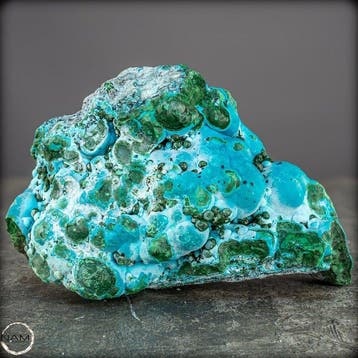 Natuurlijke malachiet-chrysocolla ruwe monster met intense