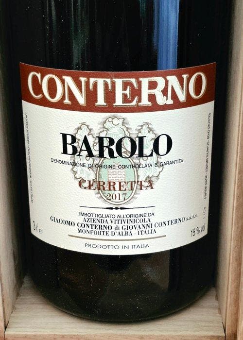 2017 Giacomo Conterno Barolo Cerretta - Barolo DOCG - 1 3L, Collections, Vins
