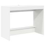 vidaXL Bed Bureau Wit Bewerkt hout 100 x 45 x 75 cm, Verzenden, Nieuw