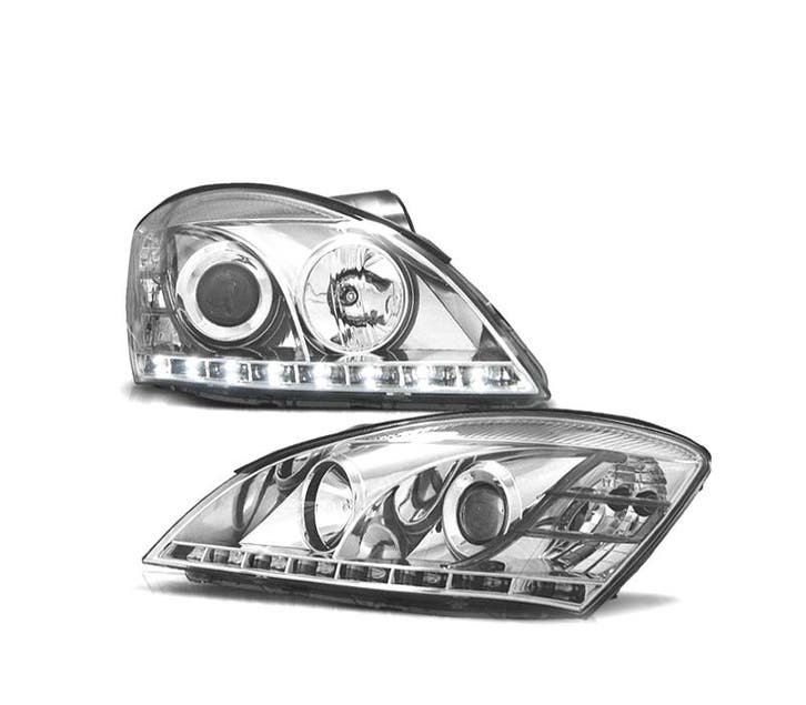 Phares Pour Kia Ceed 07-09 Diurnes Fond Chromé, Auto-onderdelen, Verlichting, Verzenden