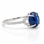 Zonder minimumprijs - Ring Platina - 2.45ct. tw. Saffier -, Handtassen en Accessoires, Ringen, Nieuw