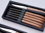 Laguiole - 12x Steak Knives - Oak wood - style de -