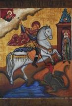 Icoon - Russisch-orthodoxe icoon Sint Joris en de Draak,