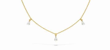 Halsketting - 18 karaat Geel goud - 0.74ct. tw. Diamant, Handtassen en Accessoires, Kettingen, Nieuw