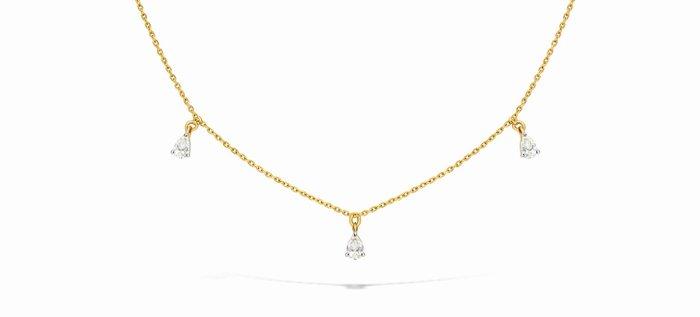 Halsketting - 18 karaat Geel goud - 0.74ct. tw. Diamant, Handtassen en Accessoires, Kettingen