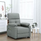 vidaXL Massagestoel elektrisch stof donkergrijs, Verzenden
