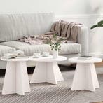 vidaXL Salontafel 3 pcs Wit, Huis en Inrichting, Tafels | Salontafels, Verzenden, Nieuw