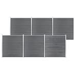 vidaXL Schutting 1045x186 cm HKC grijs, Verzenden