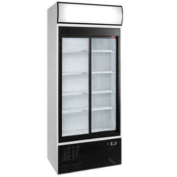 Vitrinekast positieve T°, geventileerd, 760L., 2 schuifdeure, Verzenden, Nieuw in verpakking, Koelen en Vriezen