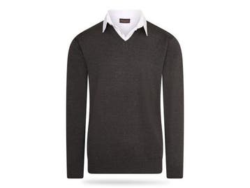 Veiling - Cappuccino Italia Mock Pullover Antraciet - XXL, Nieuw