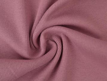 10 meter rib boordstof - donker oud roze, Verzenden, 30 tot 120 cm, Katoen, Roze