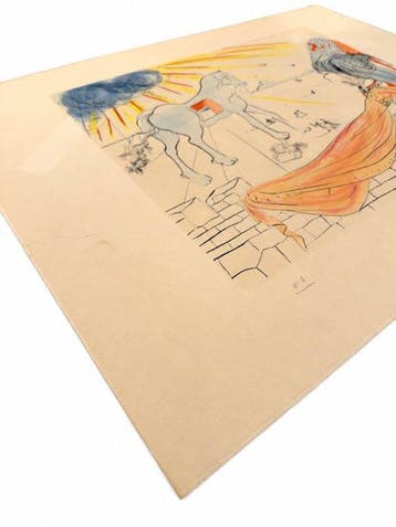 Salvador Dali (1904-1989) - Hélène et le cheval de Troie