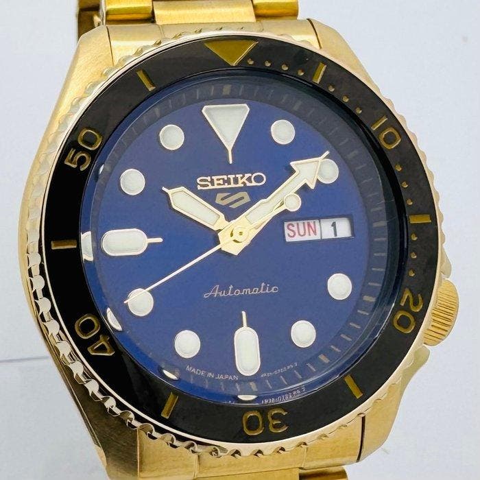 Seiko - 5 Sport Blue Dial - Zonder minimumprijs - 4R36-15F0, Bijoux, Sacs & Beauté, Montres | Anciennes | Antiquités