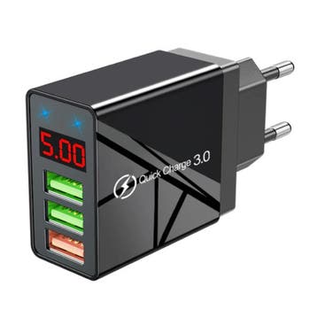 Qualcomm Quick Charge 3.0 Triple 3x Port USB Muur Oplader, Verzenden