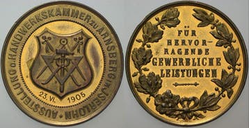 Verdienstmedaille 1905 Arnsberg Stadt, Verzenden