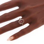 Ring - 18 karaat Geel goud - 0.40ct. tw. Robijn - Diamant -, Nieuw